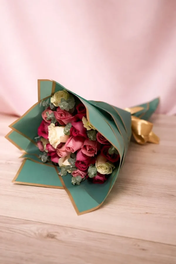 Elegancia viva (24 rosas)