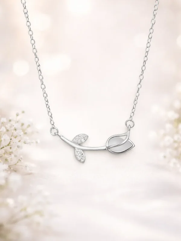 Collar De Tulipán En Plata 925