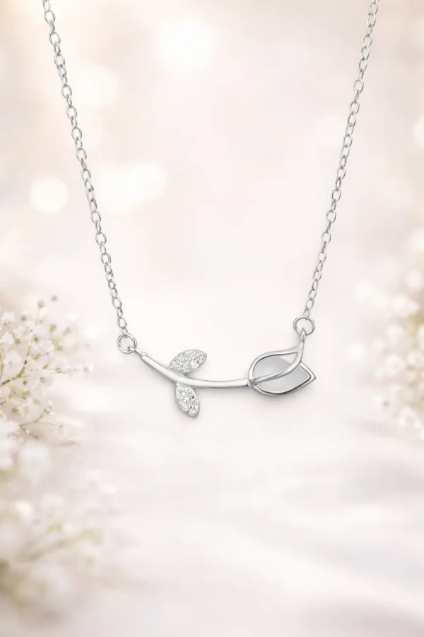 Collar De Tulipán En Plata 925