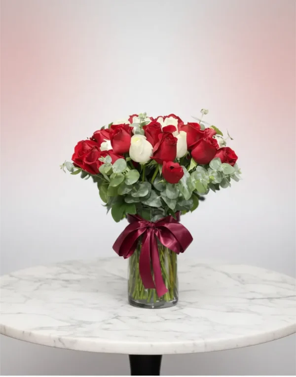 Corazón en 2 tonos (50 Rosas de 2 tonos)