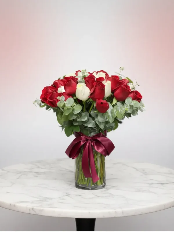 Corazón en 2 tonos (50 Rosas de 2 tonos)