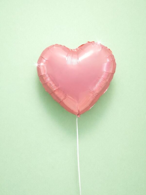 Globo metálico de corazón rosa gold (18 pulgadas)