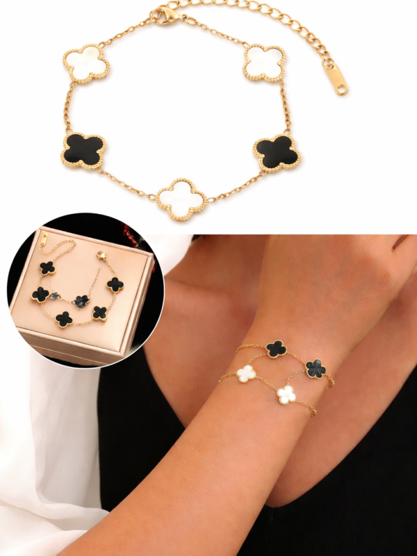 Pulsera Trébol de Acero