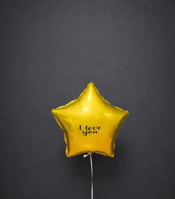 Globo Dorado Estrella 'I Love You'