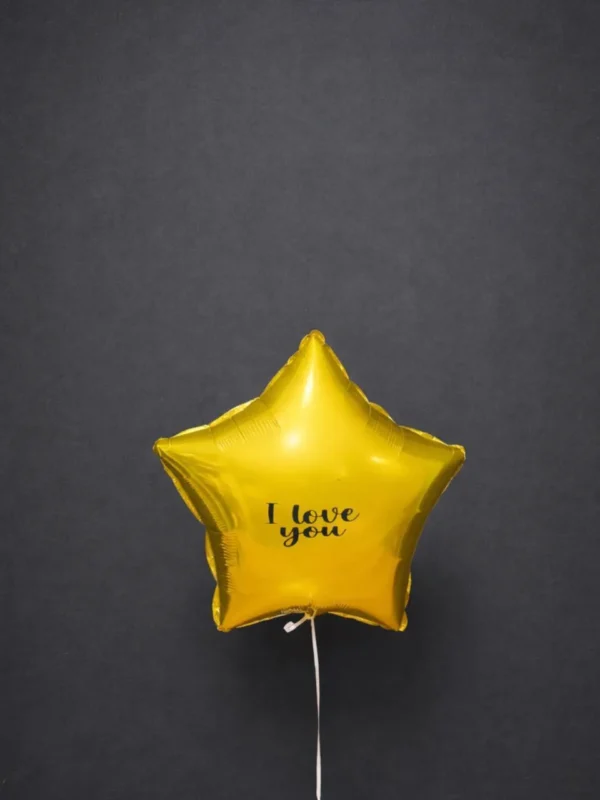 Globo Dorado Estrella 'I Love You'