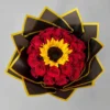 Nuestro amor (24 rosas y 1 girasol)