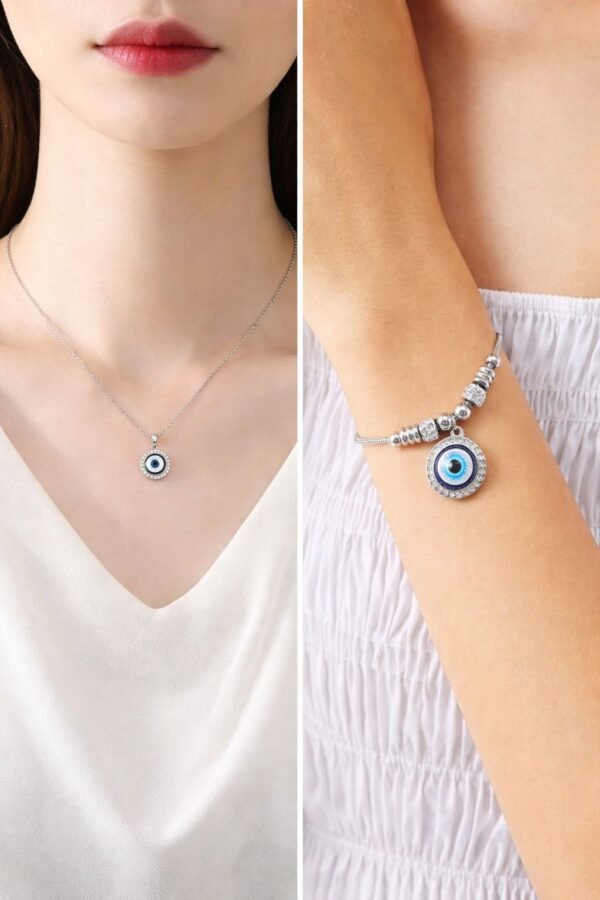 IMG_0468 Ojo Turco Collar y Pulsera para Mujer