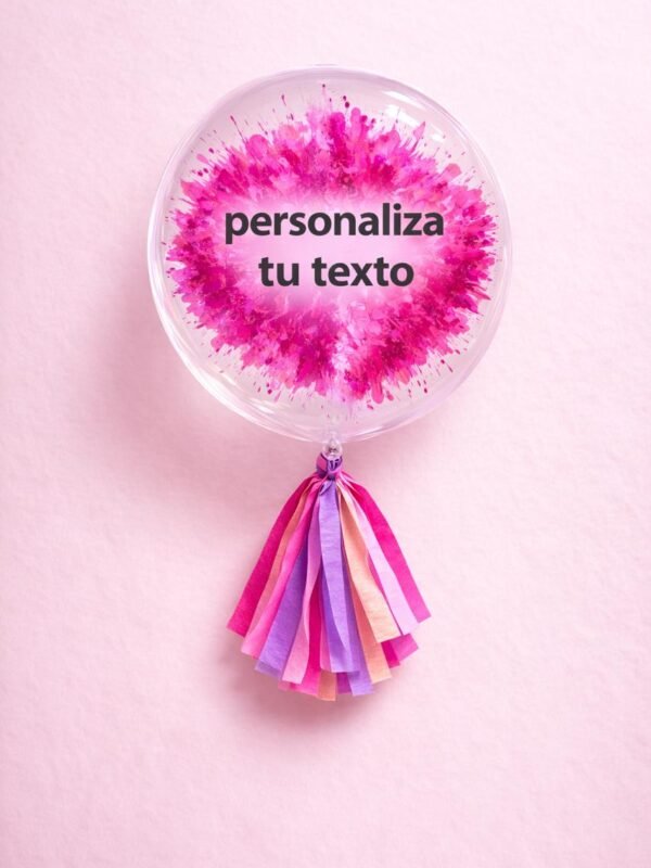 Globo burbuja de color fiusha