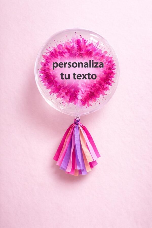 Globo burbuja de color fiusha
