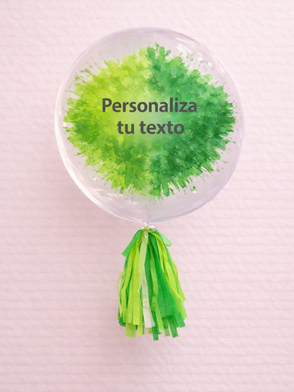Globo burbuja de color verde