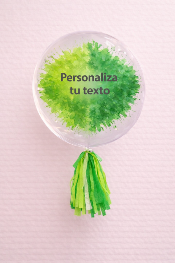 Globo burbuja de color verde