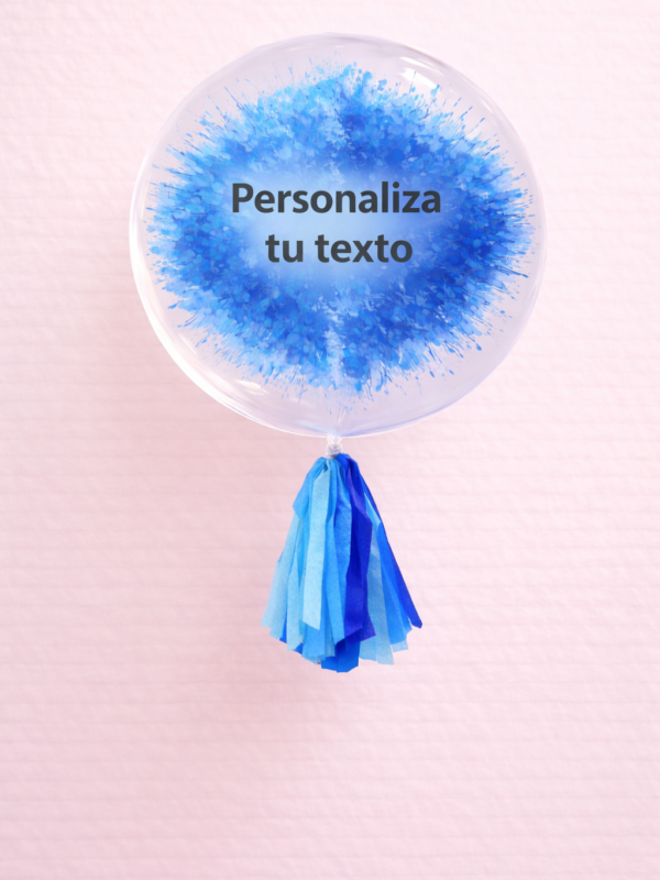 Globo burbuja de color azul