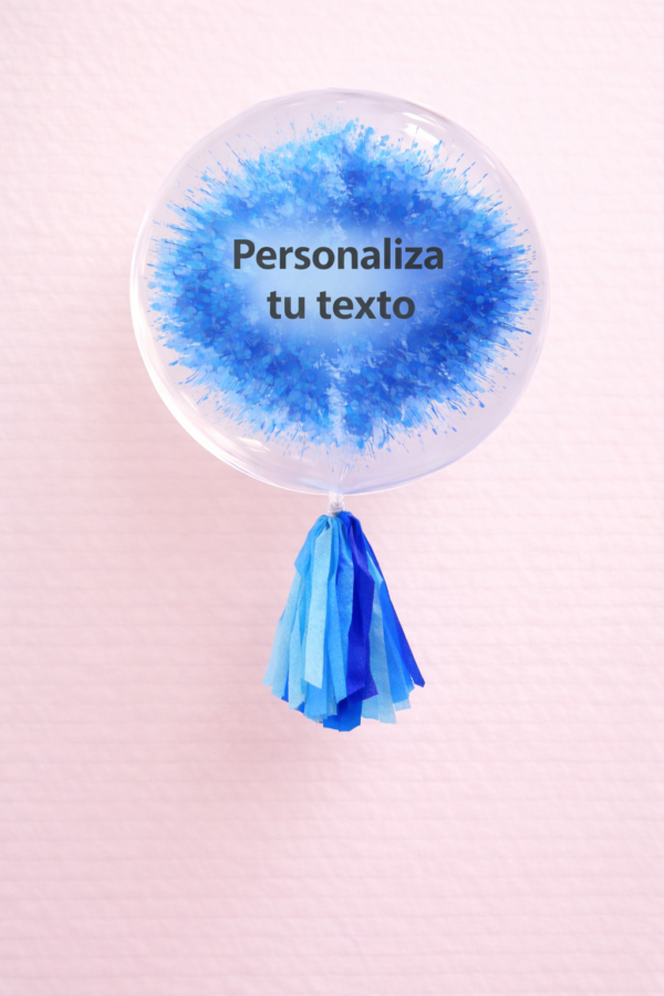 Globo burbuja de color azul