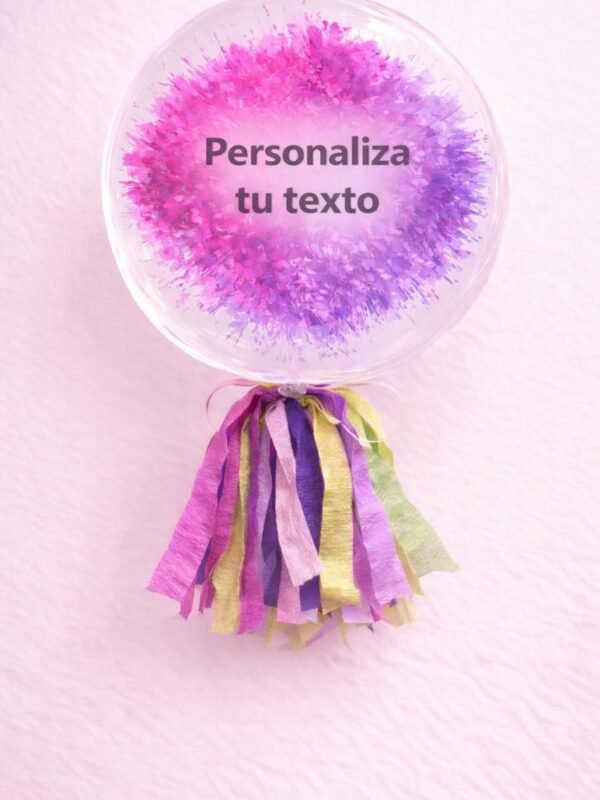 Globo burbuja de color morado