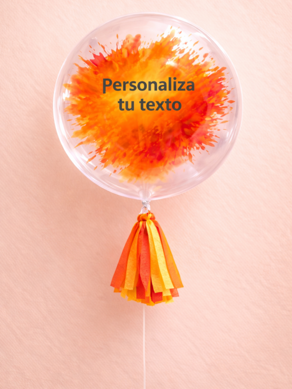 Globo burbuja de color naranja