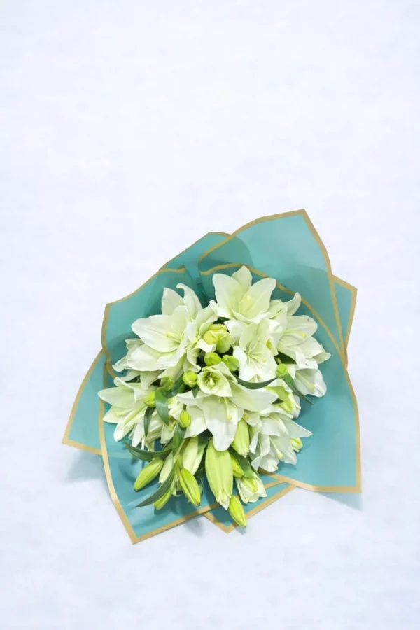 Ramo de 10 Lilis blanca