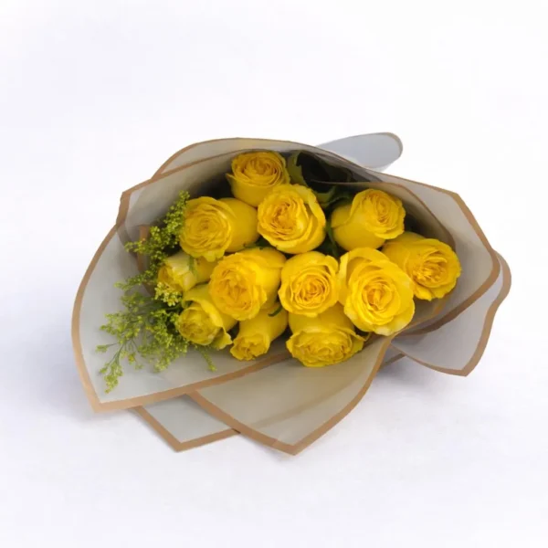 Ramo de 12 rosas amarillas