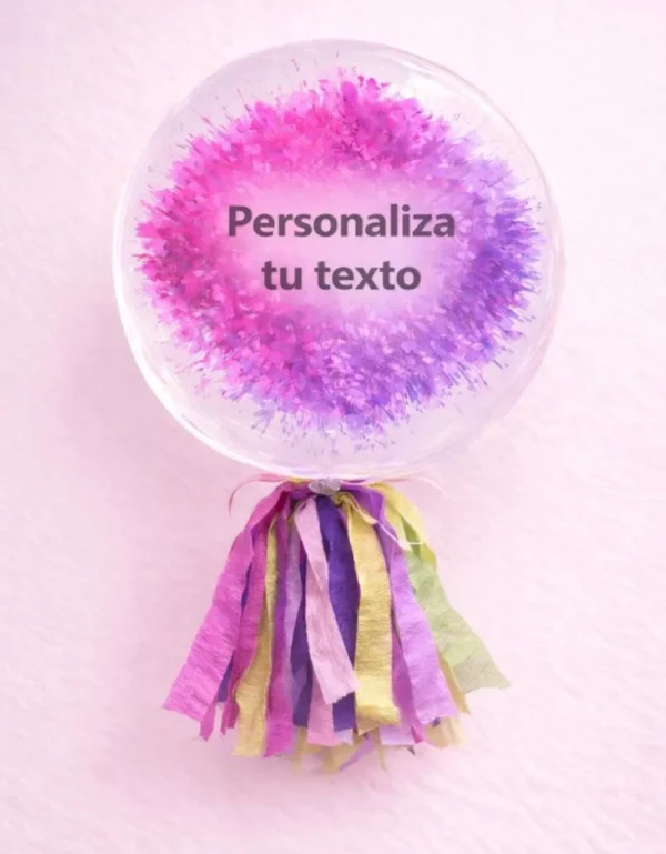 Globo burbuja de color morado