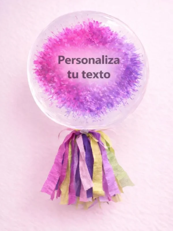 Globo burbuja de color morado