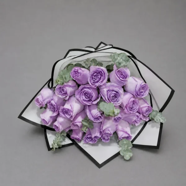 Ramo de 24 rosas lilas