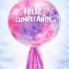 Globo burbuja “Feliz cumpleaños”