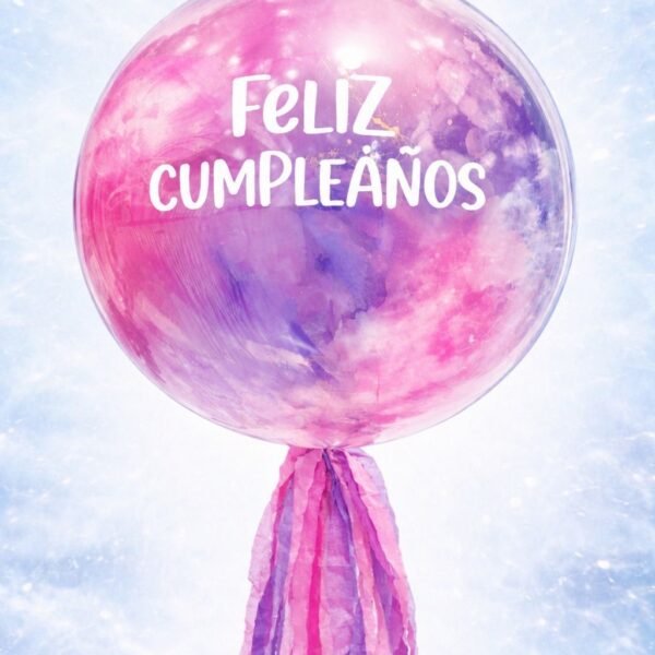 Globo burbuja “Feliz cumpleaños”