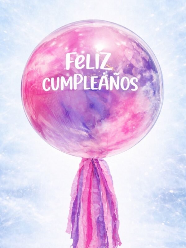 Globo burbuja “Feliz cumpleaños”