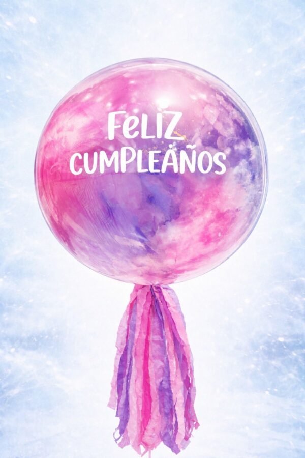 Globo burbuja “Feliz cumpleaños”